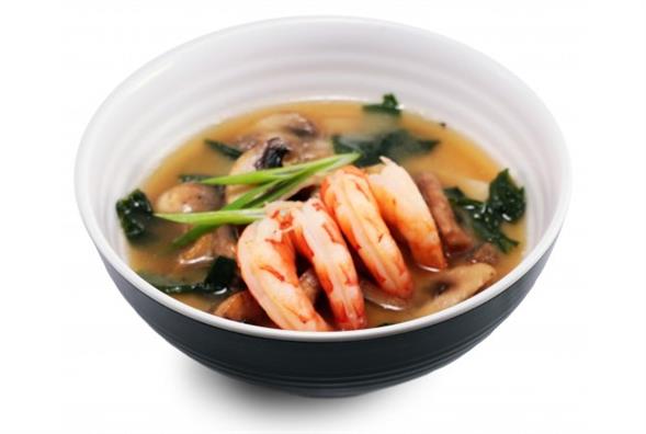 Miso suppe med rejer